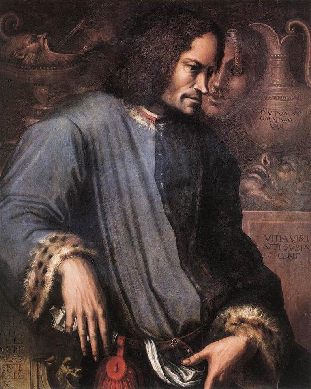 VASARI, Giorgio Portrait of Lorenzo the Magnificent wr oil painting image